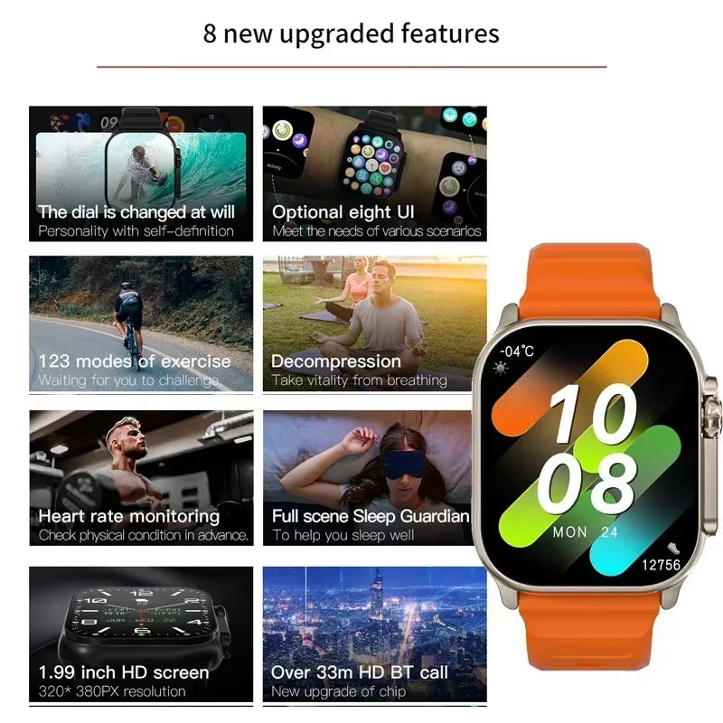 Revolutionary Smartwatch: Bluetooth Calling, Message Alerts, Heart Rate Monitor - Perfect for Android & iOS Users!