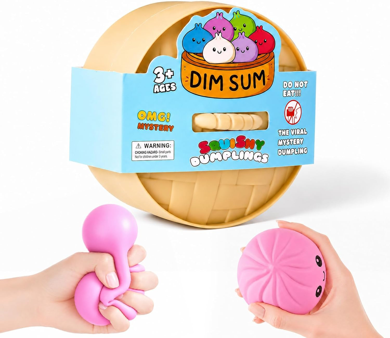 Colorful Dumpling Squishies Mystery Box - Fun Stress Balls & Fidget Sensory Toys for Desk - Perfect Stocking Stuffers!